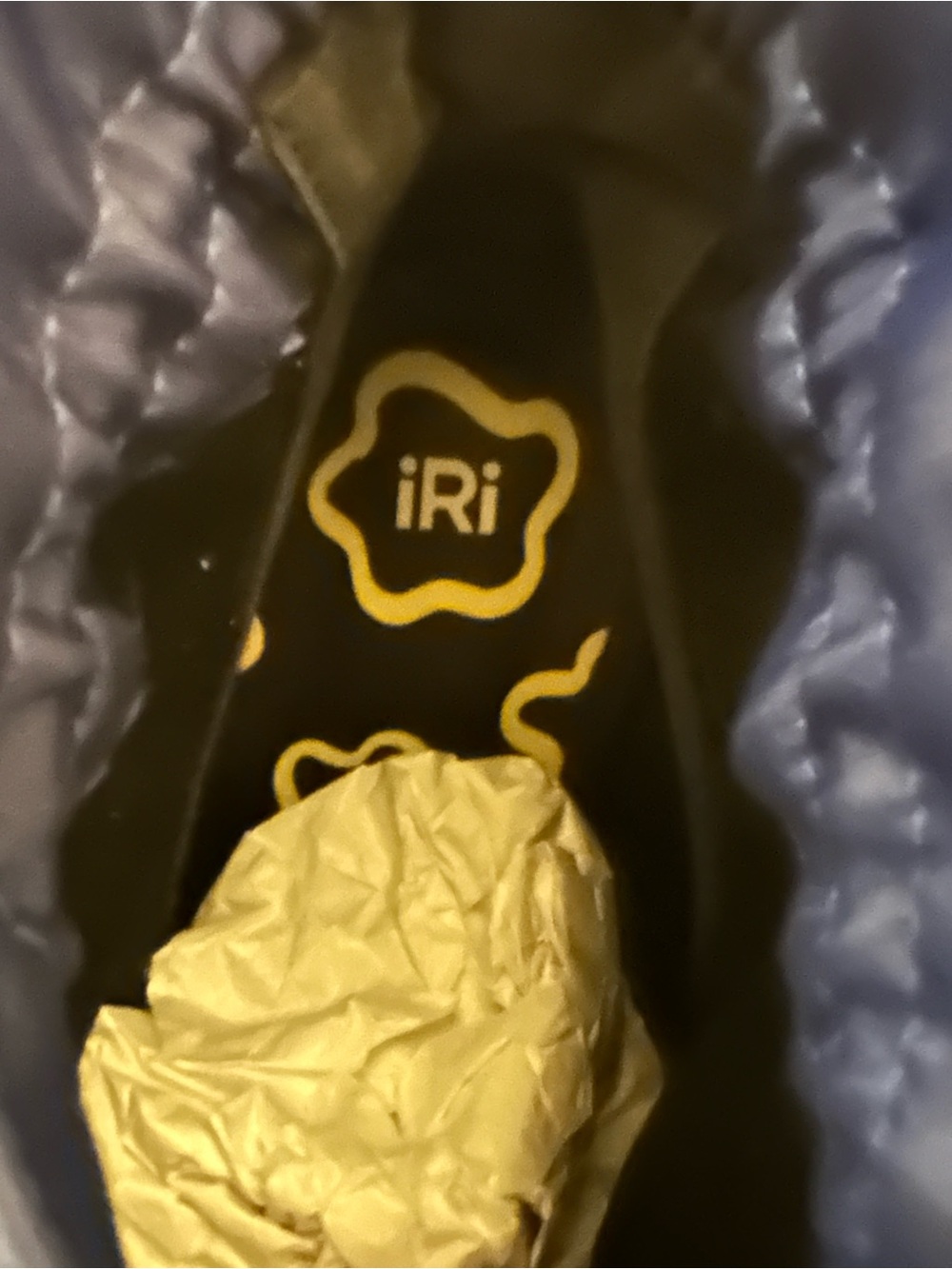 IRI NYC Blue Neoprene Abstract Yellow Mod Wave Ankle Boots / Peep Toe Size 39 - Picture 8 of 9